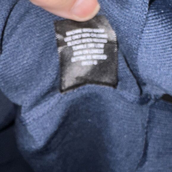 Worthington Women’s Navy Blue Short Sleeve Sweater Blouse 3X Collar V Neck - Picture 4 of 8